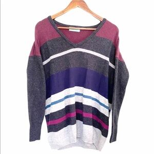 Filly Flair Angora Wool Striped Colorblock Sweater